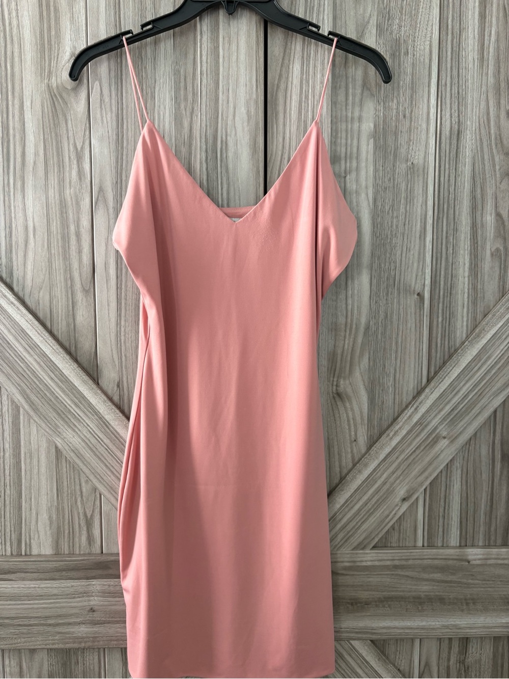 Women's Pink Bodycon Dress with Spaghetti Straps